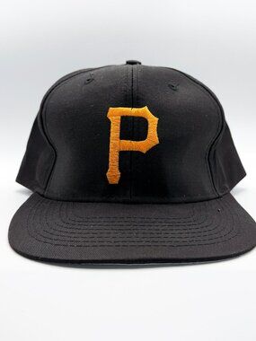 Vintage 90s Pittsburgh Pirates Logo 7 Snapback Hat - Excellent